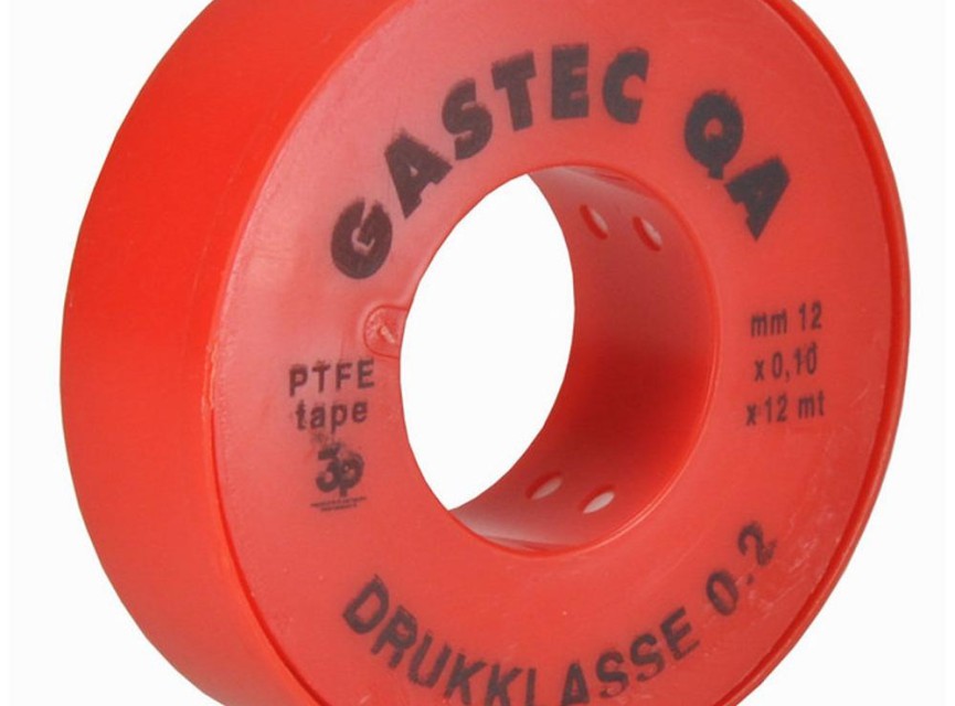 Teflon-tape 12 mtr x 12 mm x 0,1 mm Gastec