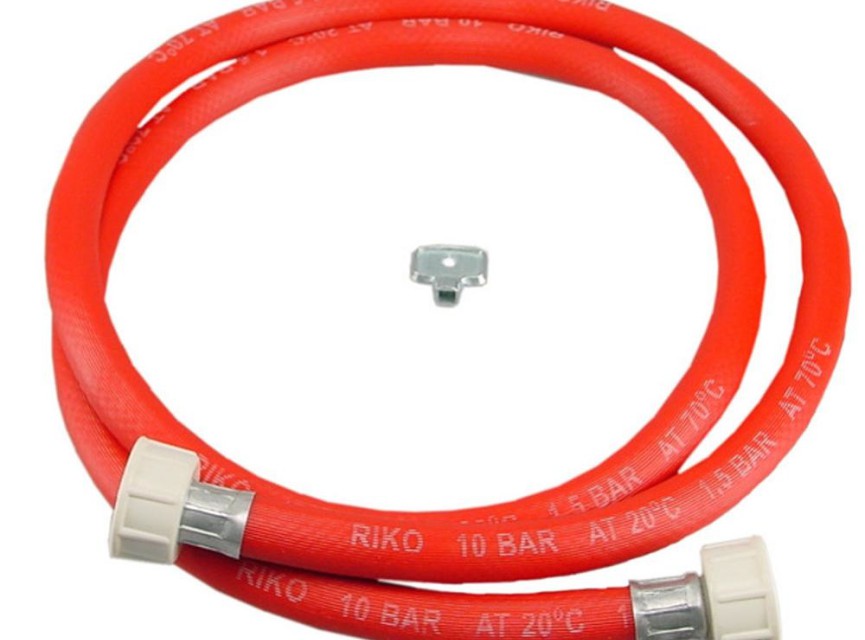 Vulslangset rood + 3/4 wartels recht compleet 350cm