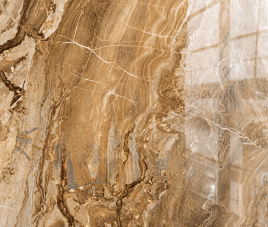 Oppio €67 PER PANEEL - PVC Wandpaneel Milos Bruin Hoogglans - 120x280x0,3 cm