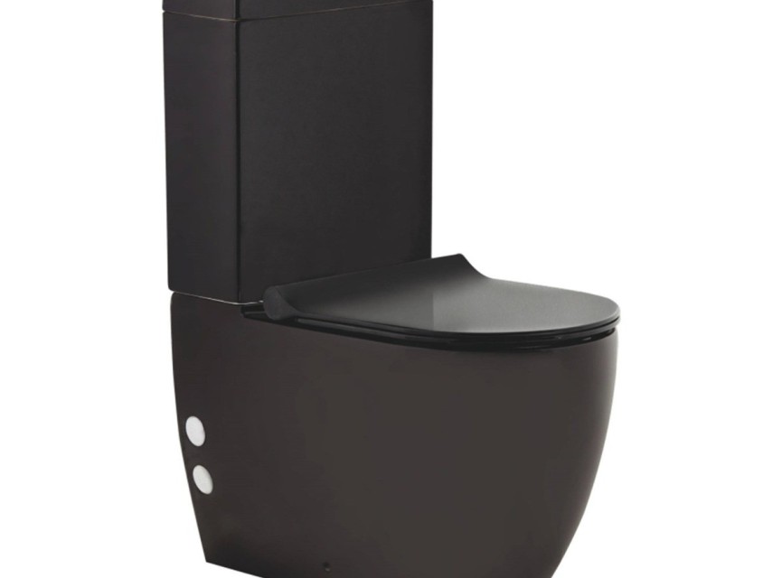 Oppio Plus Duoblok Toilet Met Bidet-functie – Mat Zwart – Rimfree