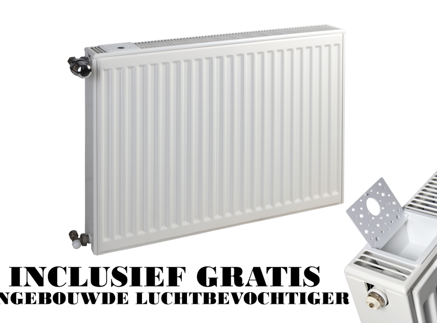 60x160 cm Type 22 - 3503 Watt - Oppio Paneelradiator Compact 6 geribbelde voorzijde - Wit (Ral 9016)