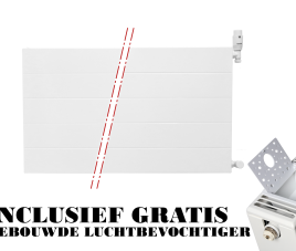 50x140 cm Type 22 - 2612 Watt - Oppio Paneelradiator Compact 6 gegroefde voorzijde - Wit (Ral 9016)