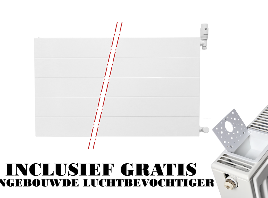 60x160 cm Type 22 - 3503 Watt - Oppio Paneelradiator Compact 6 gegroefde voorzijde - Wit (Ral 9016)