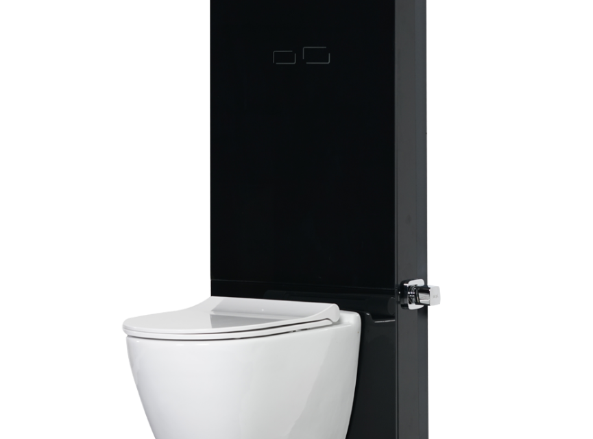 Inbouwreservoir met Zwart Glazen Voorpaneel en Touchless Sensorbediening