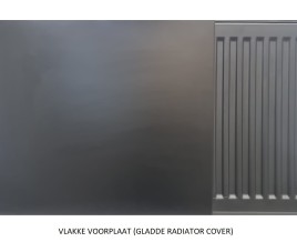 40x160 cm - Radiator Cover Flat (Vlakke voorplaat) - Zwart (RAL 9005)