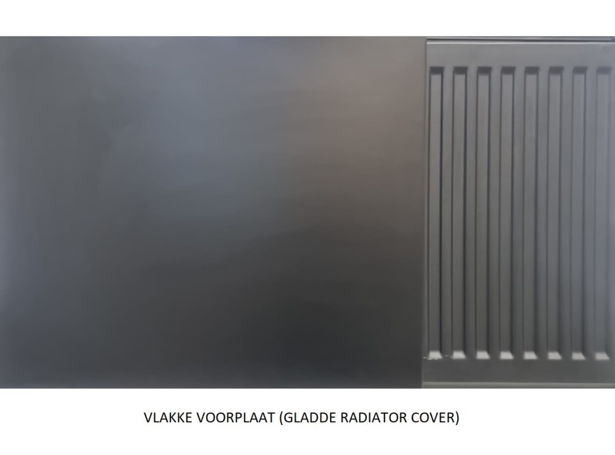 90x40 cm - Radiator Cover Flat (Vlakke voorplaat) - Zwart (RAL 9005)