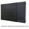 90x80 cm - Radiator Cover Lined (Gegroefde voorplaat) - Zwart (RAL 9005)