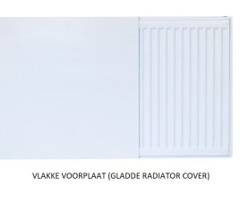 30x200 cm - Radiator Cover Flat (Vlakke voorplat) - Wit (RAL 9016)