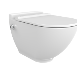 Oppio Roka Randloos Douche-WC in Glans Wit – Inclusief Softclose Bril