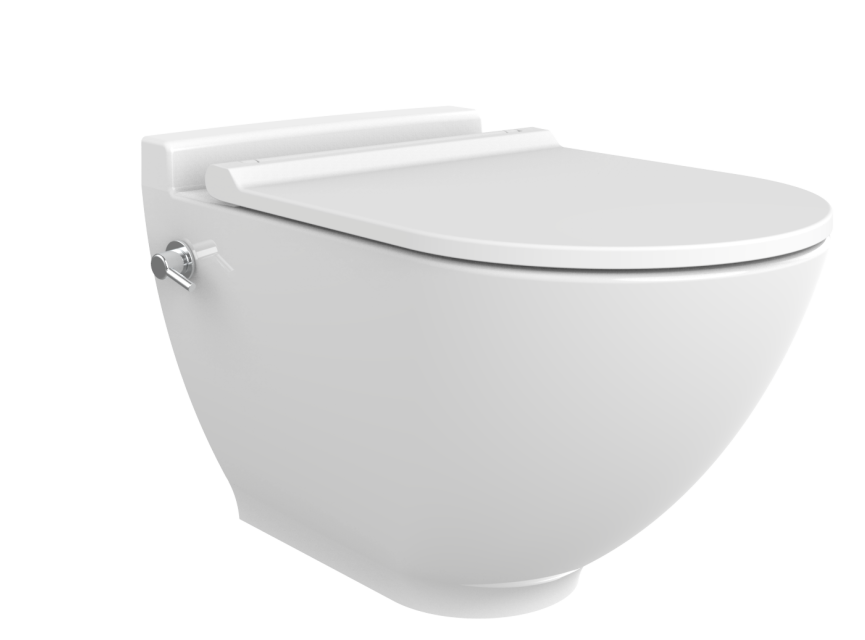 Oppio Roka Randloos Douche-WC in Glans Wit – Inclusief Softclose Bril