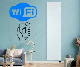 200x60 cm - 2214 Watt Smart WiFi Vlakke Verticale elektrische radiator type 20 - Wit (RAL 9016)