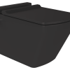 Oppio Square Randloos Douche-WC – Mat Zwart – Inclusief Softclose Bril