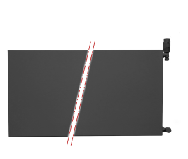 60x180 cm Type 22 - 3941 Watt - Oppio Paneelradiator Compact 6 vlakke voorzijde - Mat Zwart (Ral 9005)