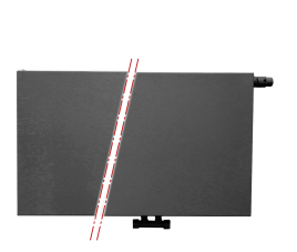 50x200 cm Type 22 - 3731 Watt - ECA Paneelradiator Compact 8 vlakke voorzijde - Mat Zwart (Ral 9005)
