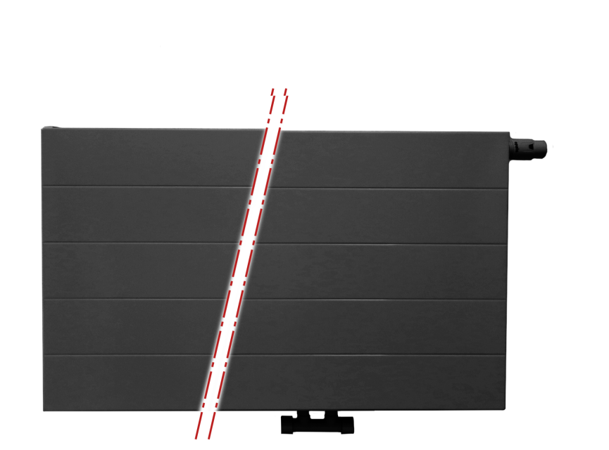 60x200 cm Type 22 - 4378 Watt - ECA Paneelradiator Compact 8 gegroefde voorzijde - Mat Zwart (Ral 9005)