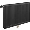 50x100 cm Type 11 - 1009 Watt - ECA Paneelradiator Compact 8 geribbelde voorzijde - Mat Zwart (Ral 9005)