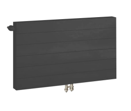 60x120 cm Type 11 - 1409 Watt - ECA Paneelradiator Compact 8 gegroefde voorzijde - Mat Zwart (Ral 9005)