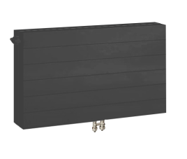 30x100 cm Type 33 - 1861 Watt - ECA Paneelradiator Compact 8 gegroefde voorzijde - Mat Zwart (Ral 9005)