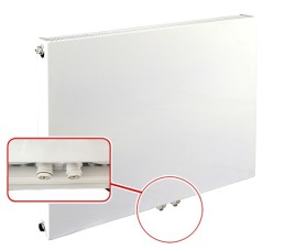 60x120 cm Type 11 - 1409 Watt - ECA Paneelradiator Compact 8 vlakke voorzijde - Wit (Ral 9016)