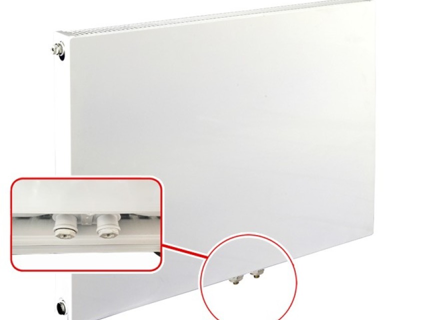 60x120 cm Type 11 - 1409 Watt - ECA Paneelradiator Compact 8 vlakke voorzijde - Wit (Ral 9016)