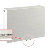 60x120 cm Type 33 - 3818 Watt - ECA Paneelradiator Compact 8 gegroefde voorzijde - Wit (Ral 9016)