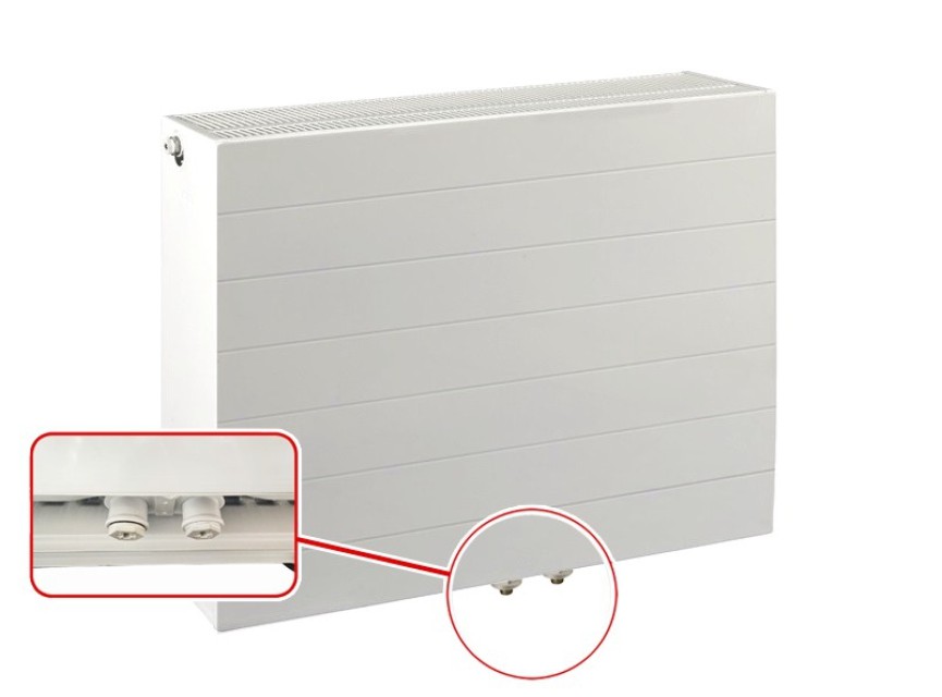 60x120 cm Type 33 - 3818 Watt - ECA Paneelradiator Compact 8 gegroefde voorzijde - Wit (Ral 9016)