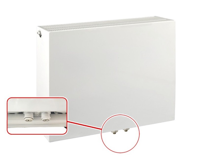 60x80 cm Type 33 - 2546 Watt - ECA Paneelradiator Compact 8 vlakke voorzijde - Wit (Ral 9016)