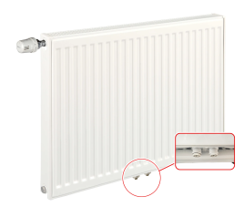 60x100 cm Type 11 - 1157 Watt - ECA Paneelradiator Compact 8 geribbelde voorzijde - Wit (Ral 9016)