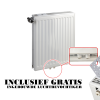 90x100 cm Type 22 - 2934 Watt - ECA Paneelradiator Compact 8 geribbelde voorzijde - Wit (Ral 9016)