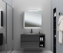 VANITY Spiegelkast 60x60 ( RANDLOOS ) Badkamerspiegel met verlichting