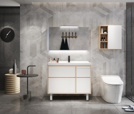 VANITY Spiegelkast 80x60 ( RANDLOOS ) Badkamerspiegel met verlichting