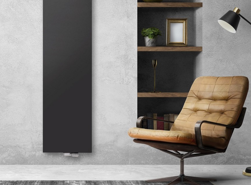 160x50 cm Type 20 - 1591 Watt - Oppio Verticale radiator vlakke voorzijde - Mat Zwart (Ral 9005)