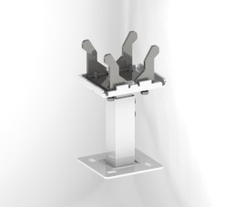 Universele Standconsole set van 2st. voor paneelradiatoren Type 22 en 33 - Vloerconsole (Kleur Wit)