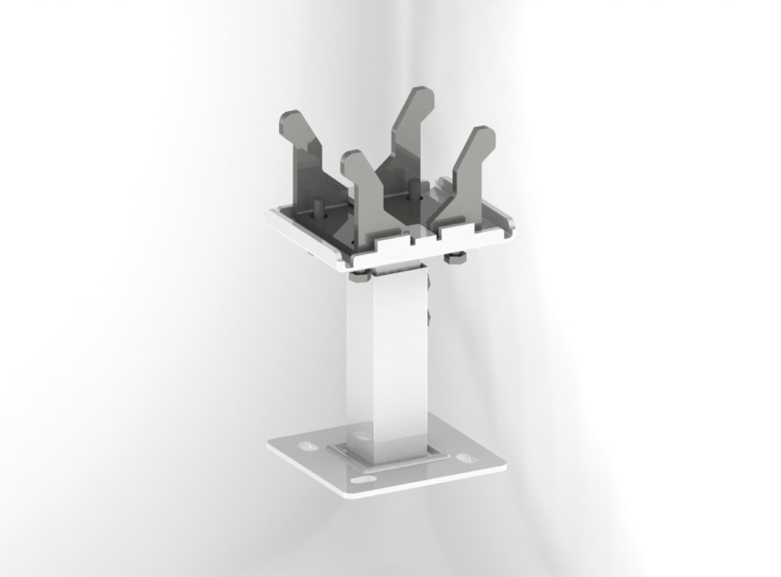 Universele Standconsole set van 2st. voor paneelradiatoren Type 22 en 33 - Vloerconsole (Kleur Wit)