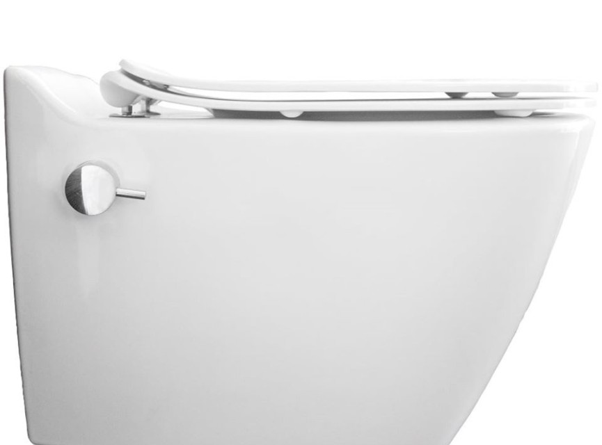 Oppio Pluto Randloos Douche-WC in Glans Wit – Inclusief Softclose Bril
