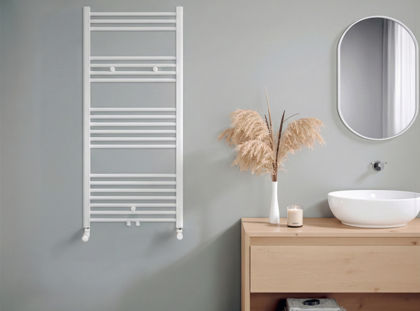 120x60 cm - 794 Watt - Oppio Handdoekradiator - Wit (Ral 9016)