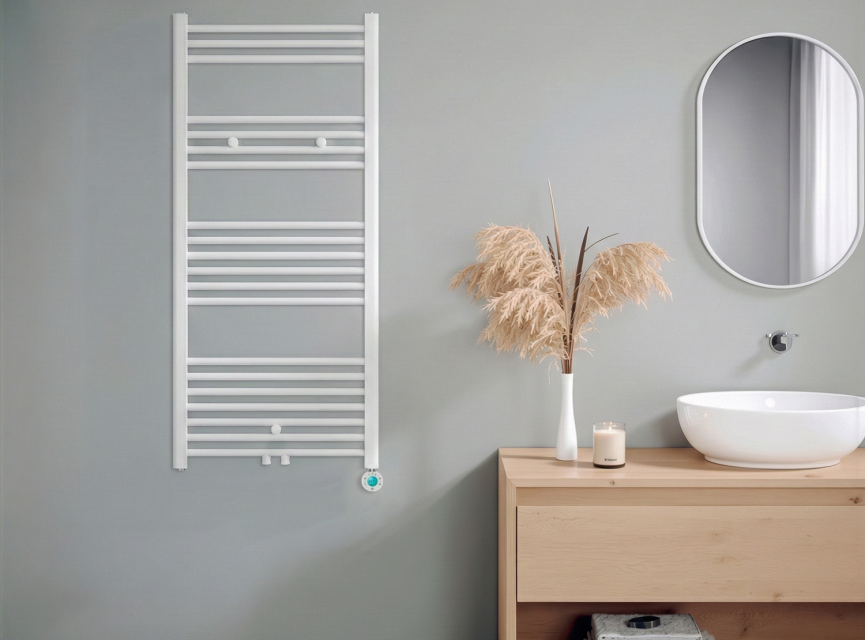 120x60 cm – Oppio ECO Digital WiFi elektrische handdoekradiator – Wit (RAL 9016)