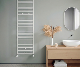 160x50 cm - 906 Watt - Oppio Handdoekradiator - Wit (Ral 9016)