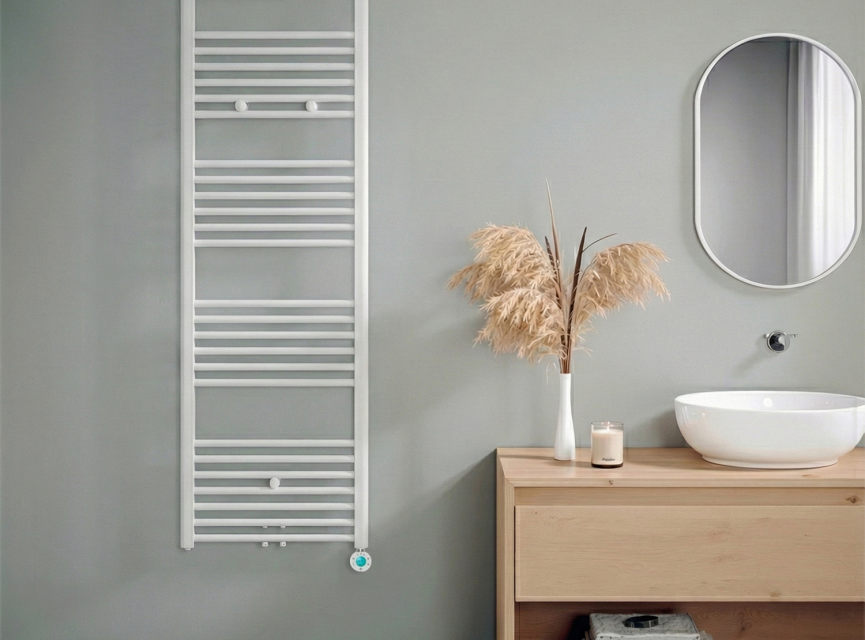 160x50 cm – Oppio ECO Digital WiFi elektrische handdoekradiator – Wit (RAL 9016)