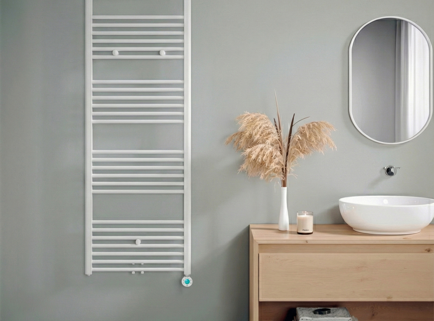 160x60 cm - Oppio ECO Digital WiFi Wit (Ral 9016) elektrische handdoekradiator