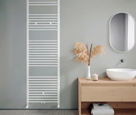 180x60 cm - 1214 Watt - Oppio Handdoekradiator - Wit (Ral 9016)
