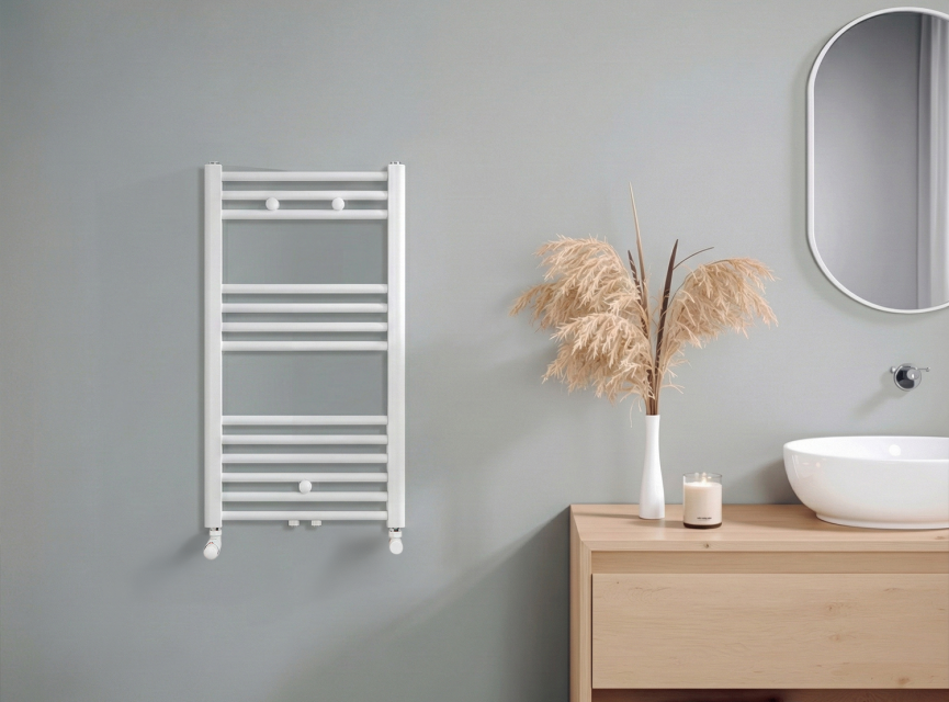 80x40 cm - 432 Watt - Oppio Handdoekradiator - Wit (Ral 9016)