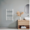 80x50 cm – Oppio ECO Digital WiFi elektrische handdoekradiator – Wit (RAL 9016)