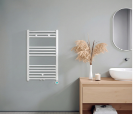80x50 cm – Oppio ECO Digital WiFi elektrische handdoekradiator – Wit (RAL 9016)