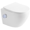 Oppio Aura Randloos Douche-WC Glans Wit – Inclusief Softclose Bril & Ingebouwde Mengkraan