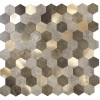 Oppio XL Bruin-Koper MIX HEXAGON - Zelfklevend Mozaiek 288x280x4mm