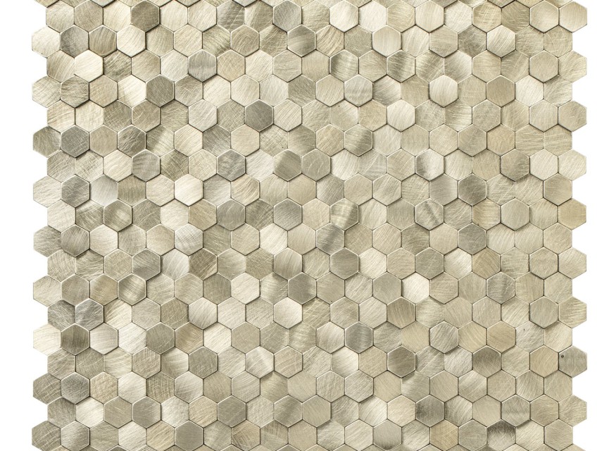 Oppio Geborsteld MINI Hexagon Goud - Zelfklevend Mozaiek 308x298x4mm