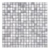 Geborsteld MINI blokjes Zilver - Zelfklevend Mozaiek 265x265x4mm