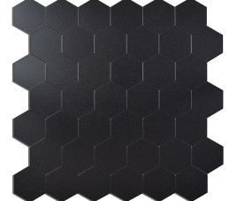 Oppio BLACK Motion MAT Hexagon - Zelfklevende Mozaïek 29.2x25.4x3.3 mm