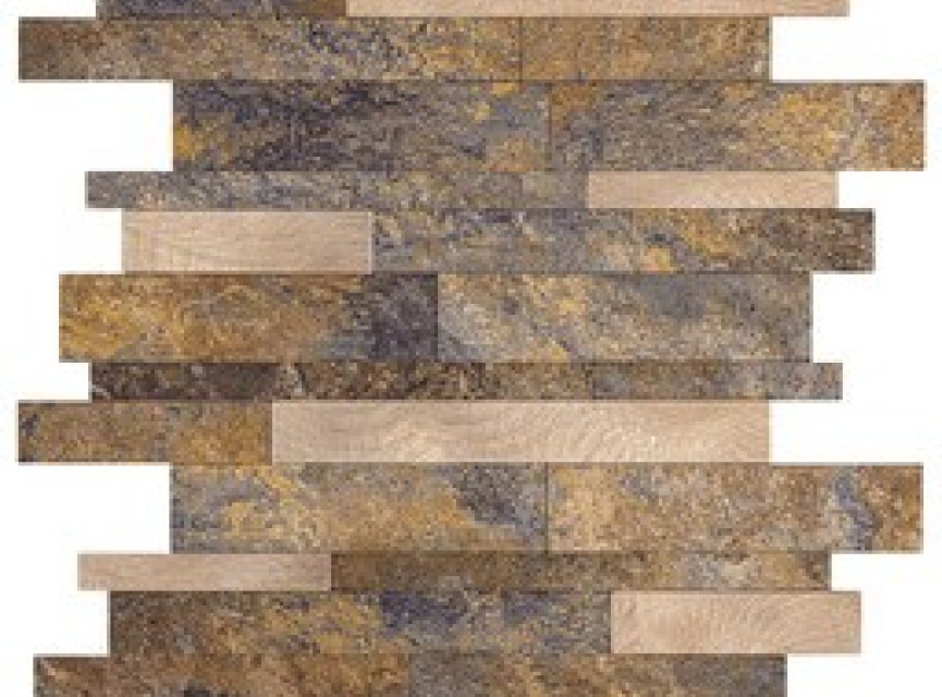 Oppio Taupe Natuursteen Wildverband - Zelfklevend Mozaiek 303x298x4mm